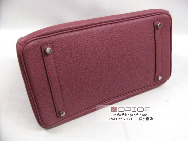 エルメス バーキン35 トリヨンクレマンス ボアトローズ(シルバー金具) her454